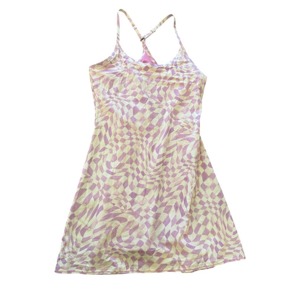 Outdoor Voices Pink and Cream Swirl Pattern Skort